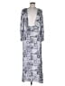 Hazel 100% Rayon Graphic Gray Casual Dress Size S - photo 1