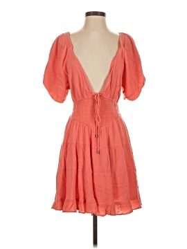 floral printed dress S Floral Printed Puff Sleeve Smocked Cotton Tiered Fit & Flare Dresses