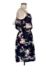 Unbranded Floral Blue Casual Dress Size M - photo 4