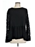 Ann Taylor LOFT 100% Polyester Black Long Sleeve Blouse Size L - photo 1