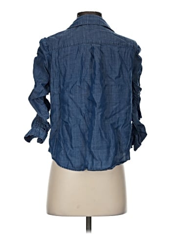 White House Black Market 3/4 Sleeve Button-Down Shirt (view 2)
