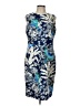 J. McLaughlin Print Blue Cocktail Dress Size 12 - photo 1