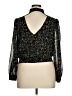 1.State 100% Polyester Black Long Sleeve Blouse Size XL - photo 2