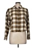 Forever 21 Plaid Yellow Long Sleeve Button-Down Shirt Size M - photo 1