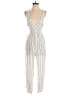 L Space 100% Viscose Stripes Ivory Jumpsuit Size XS - photo 1