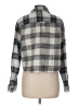American Eagle Outfitters 100% Cotton Plaid Silver Long Sleeve Button-Down Shirt Size M - photo 2