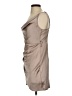 Mable 100% Polyester Metallic Tan Cocktail Dress Size S - photo 5