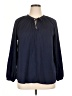 Old Navy 100% Polyester Blue Long Sleeve Blouse Size XL - photo 1