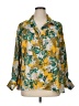 Jessica Simpson 100% Polyester Floral Yellow 3/4 Sleeve Blouse Size 1X - photo 1