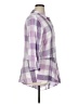 Westbound Checkered-gingham Purple 3/4 Sleeve Button-Down Shirt Size XL - photo 4