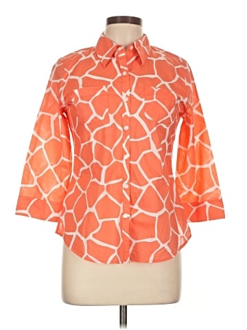 Foxcroft 3/4 Sleeve Button-Down Shirt (view 1)