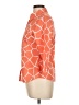 Foxcroft 100% Cotton Animal Print Orange 3/4 Sleeve Button-Down Shirt Size 10 (petite) - photo 5