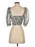 Minkpink Silver 3/4 Sleeve Top Size XS - photo 2