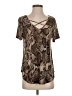 Lovely J Brown Short Sleeve Top Size M - photo 1