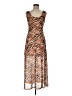 Louna Animal Print Brown Casual Dress Size M - photo 1