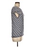 Max Edition Stripes Gray Short Sleeve Top Size M - photo 4