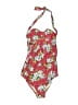 Pez D'Or Floral Red Pink One Piece Swimsuit Size S - photo 1