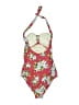 Pez D'Or Floral Red Pink One Piece Swimsuit Size S - photo 2