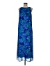 All That Jazz 100% Polyester Paisley Blue Casual Dress Size 9 - 10 - photo 1