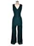 Elevenses 100% Rayon Argyle Teal Jumpsuit Size 8 - photo 2
