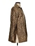 Sunny Leigh 100% Silk Animal Print Brown Long Sleeve Silk Top Size S - photo 4