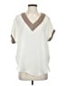 Melissa Paige 100% Polyester Ivory Short Sleeve Top Size S - photo 1