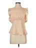 SkyLar Rose 100% Polyester Tan Sleeveless Blouse Size M - photo 1