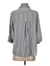 N Touch 100% Rayon Stripes Gray 3/4 Sleeve Button-Down Shirt Size S - photo 2