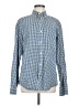 Gap Checkered-gingham Blue Long Sleeve Button-Down Shirt Size M - photo 1