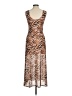 Louna Animal Print Brown Cocktail Dress Size M - photo 2