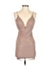 Windsor Metallic Tan Cocktail Dress Size S - photo 1