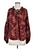 Lovestitch 100% Polyester Burgundy Long Sleeve Blouse Size M - photo 1