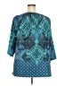 One World Teal 3/4 Sleeve Blouse Size 3X - photo 2