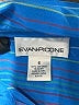 Evan Picone 100% Silk Stripes Blue Long Sleeve Silk Top Size 6 - photo 7