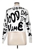 Shein Curve 100% Polyester Print White Pullover Sweater Size 1X - photo 2