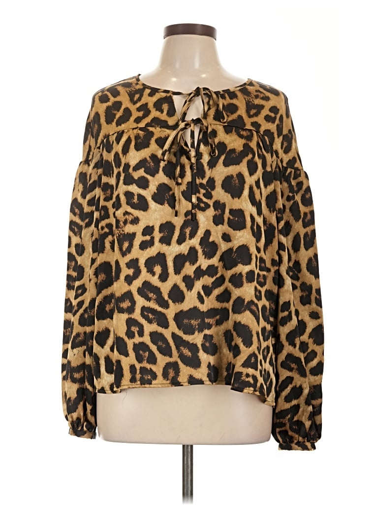 Pre-owned Walter Baker Long Sleeve Blouse In Brown