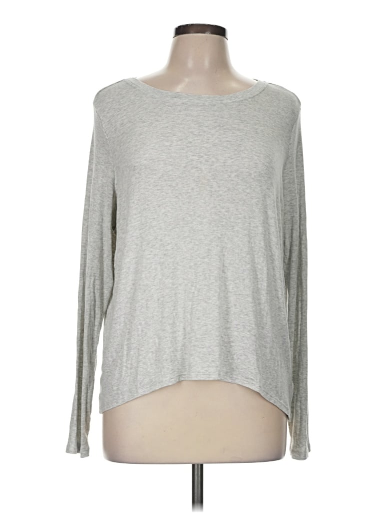 Pre-owned Athleta Long Sleeve T-shirt In Gray