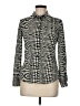 Zara Houndstooth Black Long Sleeve Blouse Size M - photo 1