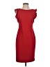 Calvin Klein Solid Red Cocktail Dress Size 4 - photo 1