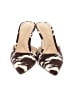 Jessica Simpson Animal Print Ivory Brown Heels Size 8 - photo 2