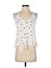 Japna 100% Viscose Stars Ivory Sleeveless Blouse Size XS - photo 1