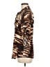 Calvin Klein 100% Rayon Animal Print Brown 3/4 Sleeve Blouse Size M (estimated) - photo 5
