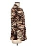 Calvin Klein 100% Rayon Animal Print Brown 3/4 Sleeve Blouse Size M (estimated) - photo 4