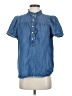 Easel 100% Tencel Blue Short Sleeve Blouse Size S - photo 1