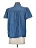 Easel 100% Tencel Blue Short Sleeve Blouse Size S - photo 2