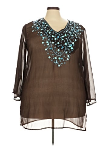 Peppermint Bay 3/4 Sleeve Blouse (view 1)