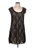 Elle 100% Polyester Chevron-herringbone Black Casual Dress Size L (estimated) - photo 1