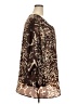 Avon 100% Polyester Animal Print Brown Long Sleeve Blouse Size 2X - photo 4