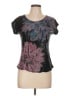 Crosby Floral Black Short Sleeve Top Size L (estimated) - photo 1