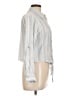 Love Notes 100% Cotton Stripes Gray Long Sleeve Blouse Size L - photo 4